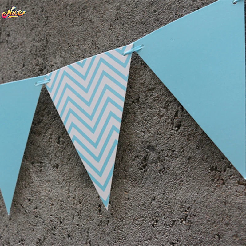 3M Triangle Flagr Birthday Flag Banner Gold Color Flag Party Bridal Shower Festival Celebration Hanging Supplies Decoration