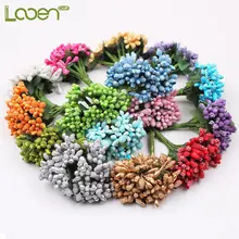 Looen искусственный цветок? Для рукоделия венок подарок букетик с тычинками для или свадебной вечеринки украшения дома Скрапбукинг Ремесло Цветок аксессуары