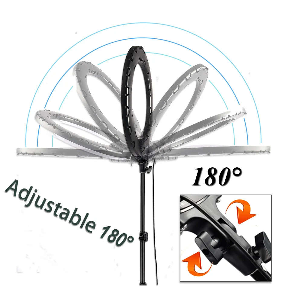  14inch/36cm Dimmable LED Ring Light Makeup Video Ring Lamp Photography with Phone Holder Tripod for - 4000341071243