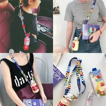 Суспендер для бутылки с изображением кунжута и уличного напитка, портативный ремешок для суспендера с минеральной водой, Суспендер для прогулок, подвесная бутылка для воды Stra