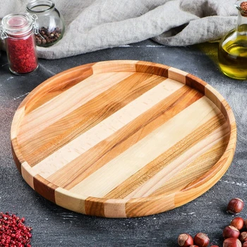 

Serving plate "Bir", 30x3 cm, solid oak, beech, ash