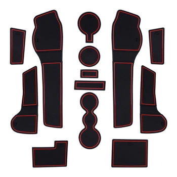 

13pcs PVC Gate Slot Door Groove Cup Holder Mat Pad Non-slip Fit For VW Passat B8 2015 2016 2017 2018 2019