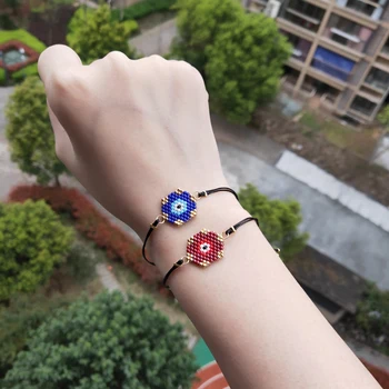 

FAIRYWOO Turkish Evil Eye Bracelet Miyuki Punk Bracelets Turkish Fashion Bracelet Girl Bracelets For Kids Famous Brand Jewelry