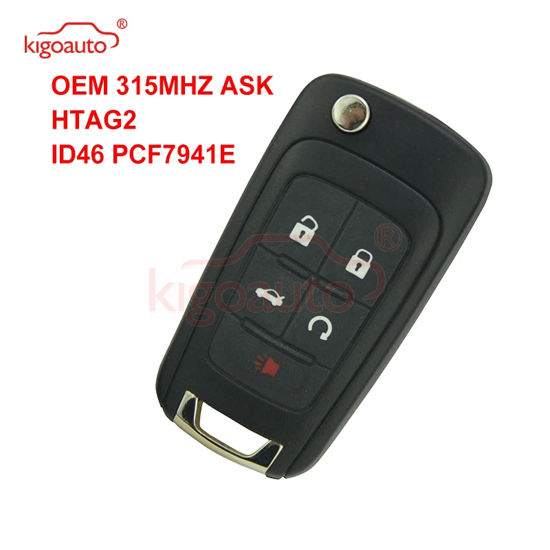 

Kigoauto OHT01060512 Flip remote key 315mhz ID46 chip OEM circuit board for Chevrolet Camaro Cruze Buick Lacrosse