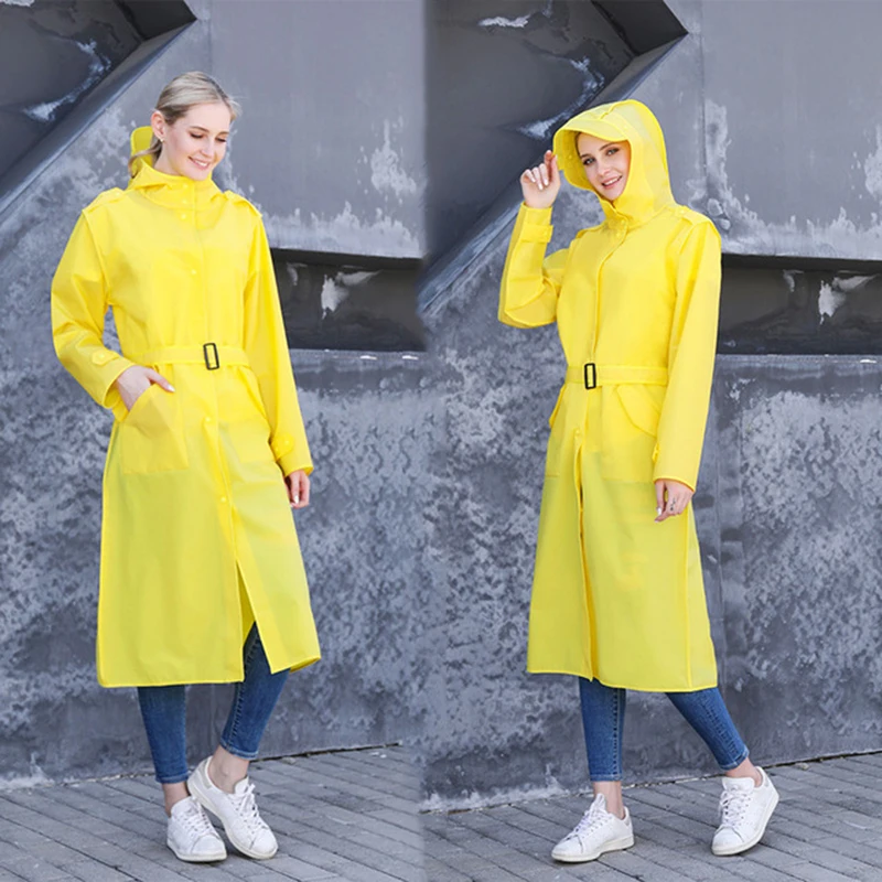 PONCHO, yellow-M--Manteau imperméable Long pour homme et femme, veste de  pluie, avec capuche, pour randonnée en plein air, voyage, pêc