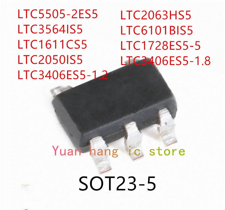 

10PCS LTC5505-2ES5 LTC3564IS5 LTC1611CS5 LTC2050IS5 LTC3406ES5-1.2 LTC2063HS5 LTC6101BIS5 LTC1728ES5-5 LTC3406ES5-1.8 IC