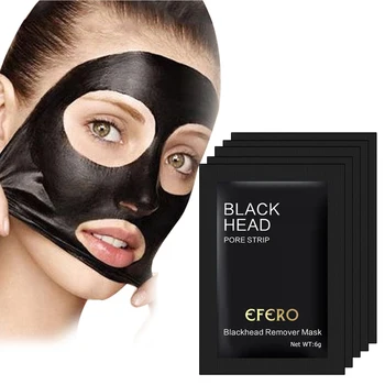 

6PCS Face Mask Face Care Minerals Conk Nose Blackhead Remover Mask Pore Cleanser , Black Head Pore Black Mask Pore Stripes