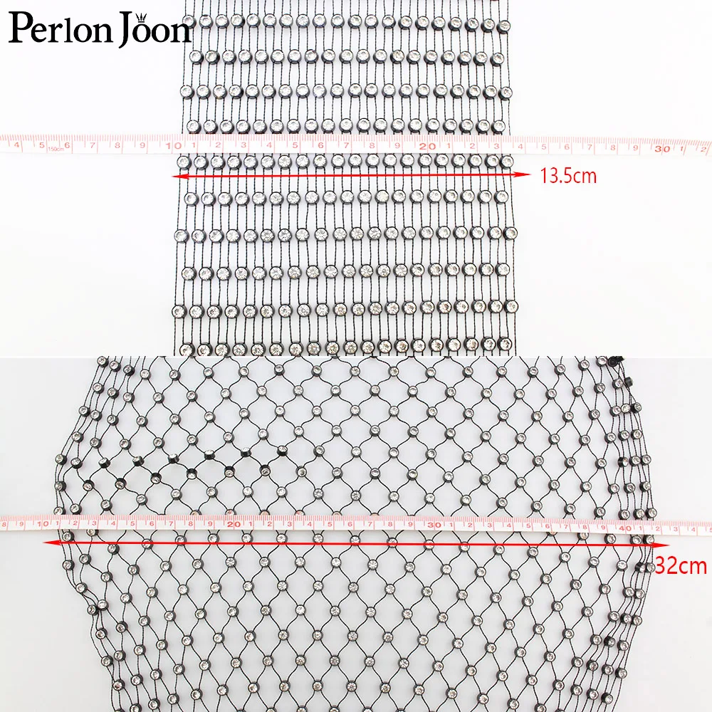 1 ярд черная сетка Стразы ТКАНЬ Блеск шитье Кристалл стекло Отделка стрейч аппликация из страз для украшения платья