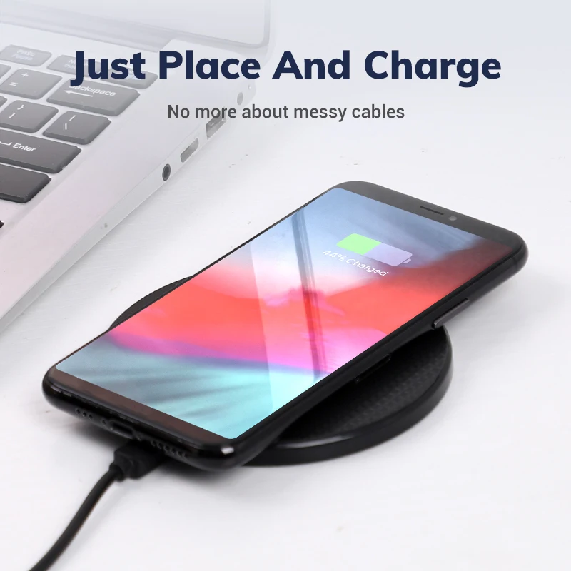 TOPK Беспроводное зарядное устройство 10 Вт для iPhone XR Xs Max X 8 Plus быстрая Беспроводная зарядная подставка для Xiaomi samsung S10 S9 Plus Note 8 9 10