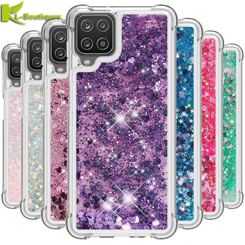 cute samsung phone case Dành Cho Samsung Galaxy Samsung Galaxy A12 SM-A125F Ốp Lưng Quicksand Lấp Lánh Chất Lỏng Dành Cho Samsung A12 12 Nacho A127F Ốp Điện Thoại Bảo Vệ bao Da kawaii samsung phone cases