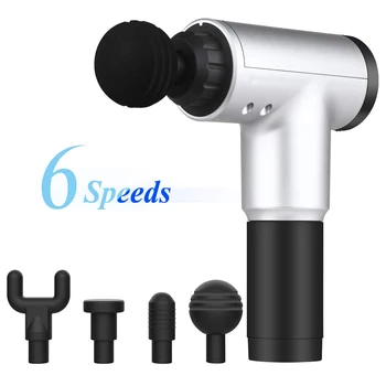 

6 Speeds Massage Gun Cordless Handheld Deep Tissue EMS Muscle Fascia Gun Massager Chargeable Device Slimming Shaping Pain Relief