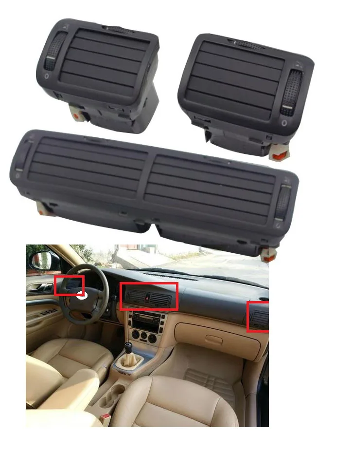 Lofty Richy For VW Passat B5 1997-2005 Front Dashboard Central Air Vent Outlet A/C Heater Condition flow Grille | Автомобили и