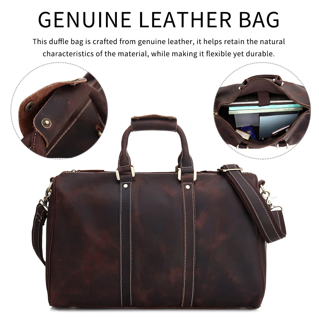 

Quality Travel Bag black PU Leather Couple Travel Bags Hand Luggage Men Fashion Bag