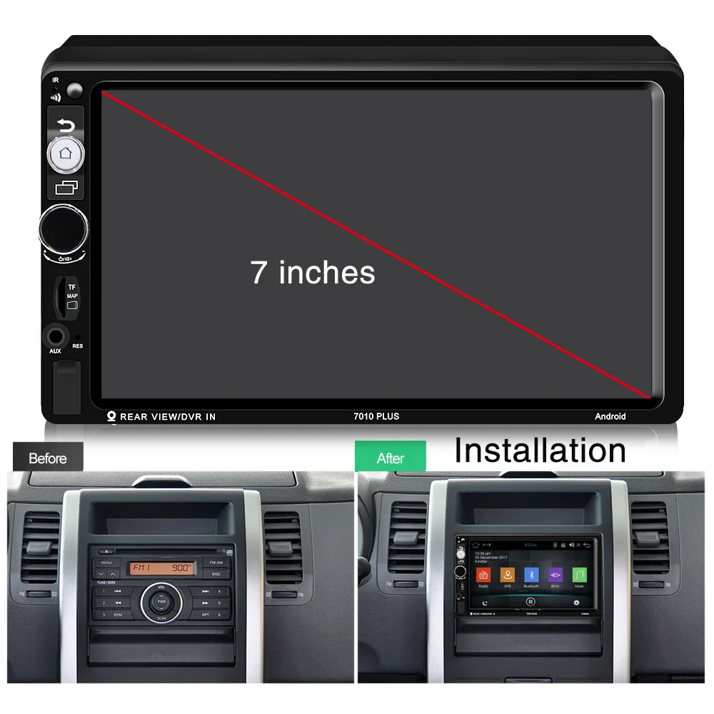 Excellent Android 8.1 2 Din Car radio Multimedia Video Player Universal auto Stereo GPS MAP For Volkswagen Nissan Hyundai Kia toyota CR-V 12