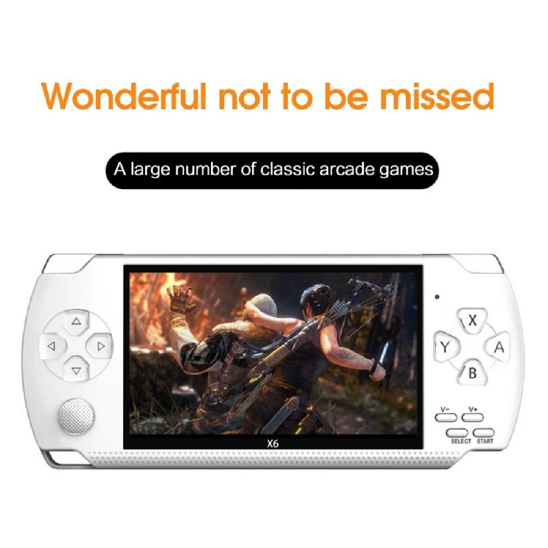 Generic PSP Handheld Game Machine X6, 8GB, 4.3 inch Screen, Built-in Over  10000 Free Games, Black