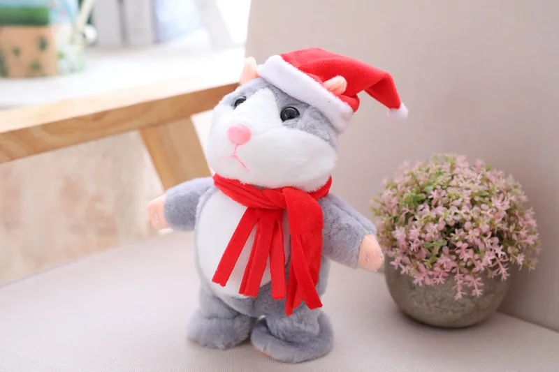 

Talking Hamster Repeats What You Say Mimicry Pet Plush Buddy Electronic Mouse Interactive Toy Funny Kids Stuffed Christmas Toys