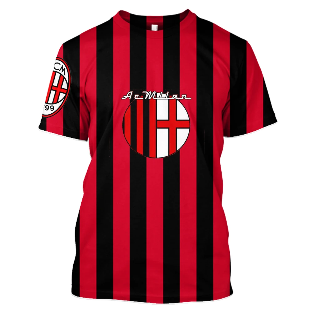 LBG 2019 новая футболка с 3D принтом AC Milan Мужская и женская модная повседневная