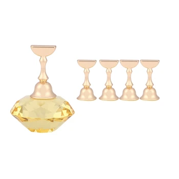 

netic Nail Tip Practice Stand Base Holder Crystal Display Tools