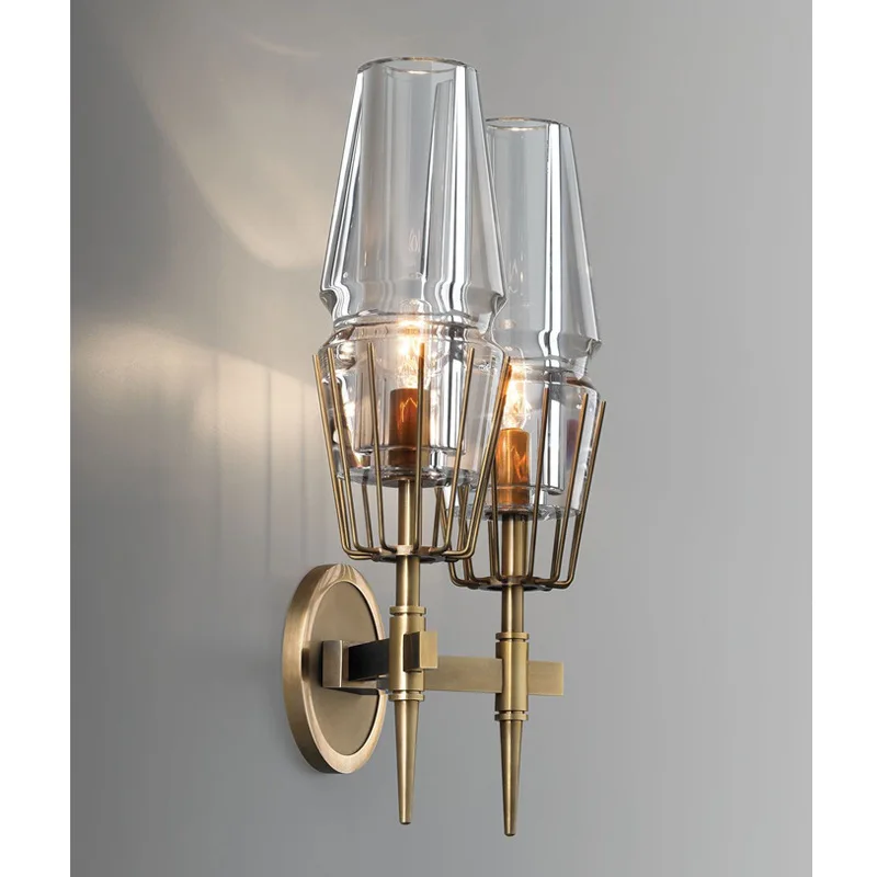 

Nordic Loft France Designer Led Wall Lamp Concise Crystal Living Room Hotel Hall Romantic Wall Sconce Free Shipping