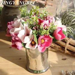 30 см букет магнолии Искусственные цветы из шелка Флорес домашнего декора свадьбы DIY искусственный цветок для декорирования букет невесты