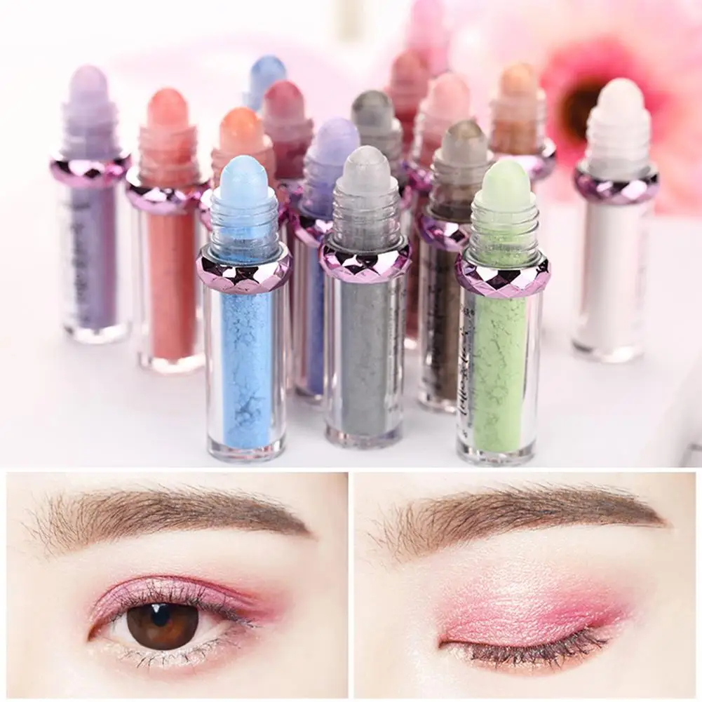 HOT SALE Makeup Glitter Eyeshadow Powder Pen Women Long Lasting Highlighter Metallic Eyes Makeup Cosmetics 2