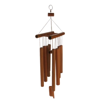

Handmade Windchimes Wind Chime Bamboo Tubes Rustic Hanging Ornament Home Decor