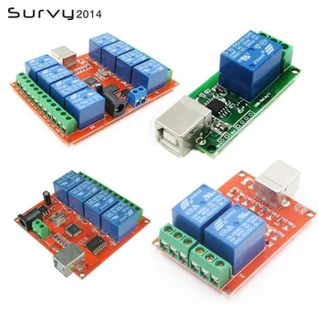 

1 2 4 8 Channel 5V/12V USB Relay Control Switch Programmable Computer Control For Smart Home diy electronics