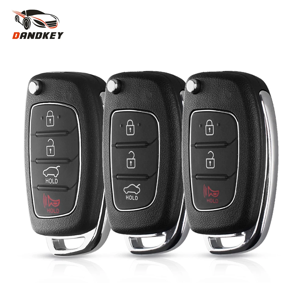 Dandkey 20pcs For Hyundai 3/4 Buttons Replacement Remote Car Key Shell For Mistra Hyundai HB20 SANTA FE IX35 IX45 Key Cover Case