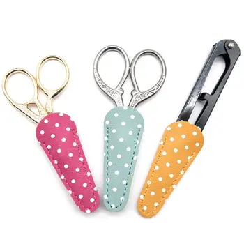 

Embroidery Scissors Sheath Cover PU Leather Barber Hairdressing Shears Holster Protective Storage Drop Shipping
