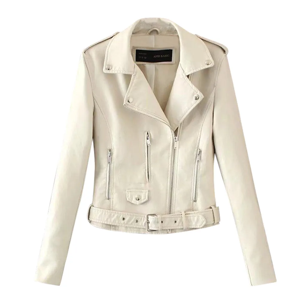 Chaquetas mujer 2021 женские лацканами двигатель пальто с застежкой-молнией байкерские