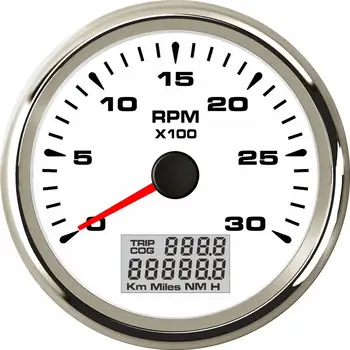 

85mm 8Colors Backlight Waterproof Tachometer Gauge With Hour Meter 3000RPM Tachometer Gauge 9V 32V fit Universal Car Boat
