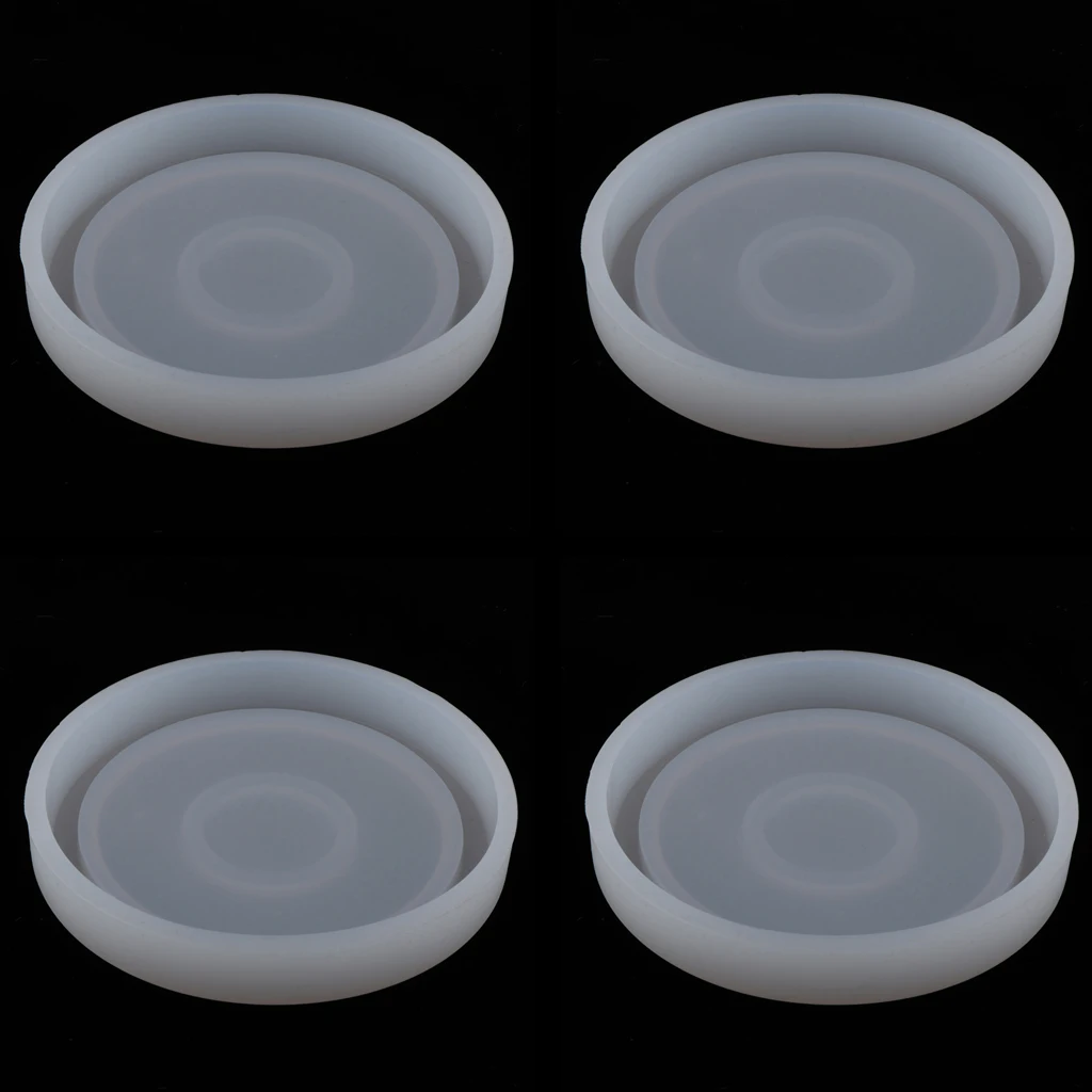 4 PCS Silicone Round Casting Molds for DIY Craft Pendant Jewelry Making Tools, Coaster Cup Mat Mould 4 PCS Silicone Round Casting Molds for DIY Craft Pendant Jewelry Making Tools, Coaster Cup Mat Mould
