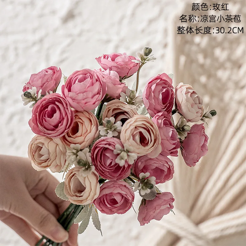 Silk Bouquet  Artificial Flowers - 2023 Rose Peony Artificial Silk Flowers  Small - Aliexpress