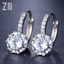 ZN Новая мода 11 цветов мерцающие AAA CZ Элементы Серьги гвоздики для женщин лучшие подарки Chea заводская цена