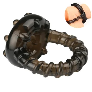 1PCs Penis Enhancer Orgasm Erotic Time Delay Penis Ring Double Cockring Lock Ejaculation Sexo Erection Rings Sex Toy for Men 3