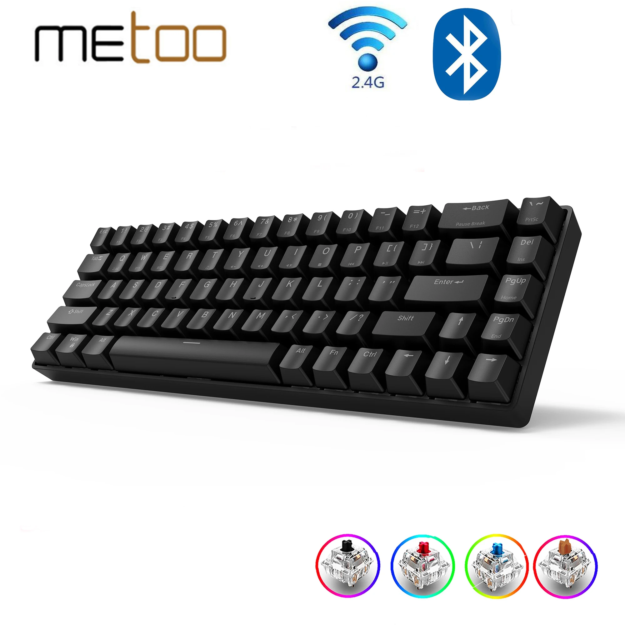 Механическая клавиатура с Bluetooth/2 4 ГГц Игровая беспроводной