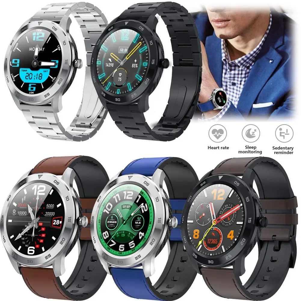 Round Touch Screen Smart Watch Wristwatch Heart Rate Monitoring Phone Mate Messages Calls Reminder for Cell | Электроника