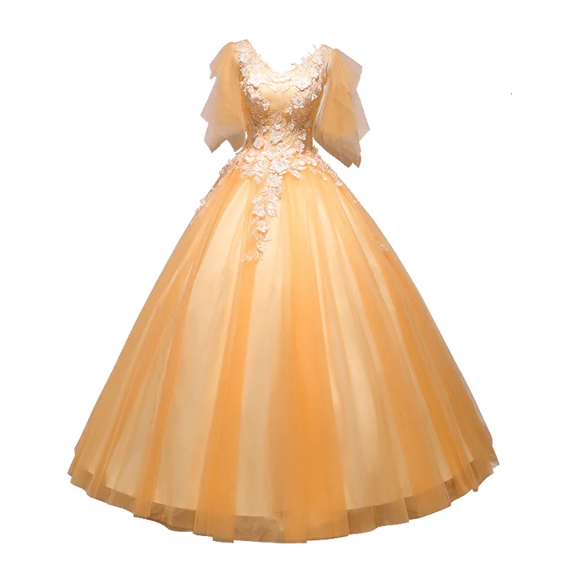J 100%real vintage butterfly sleeve ball gown long dress vintage medieval dress Renaissance princess Victoria dress