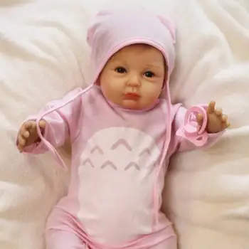 

22Inch Lovely Rebirth Baby Doll Pink Clothes Short Hair Cute Simulation Reborn Babies Doll Toys Children Presents
