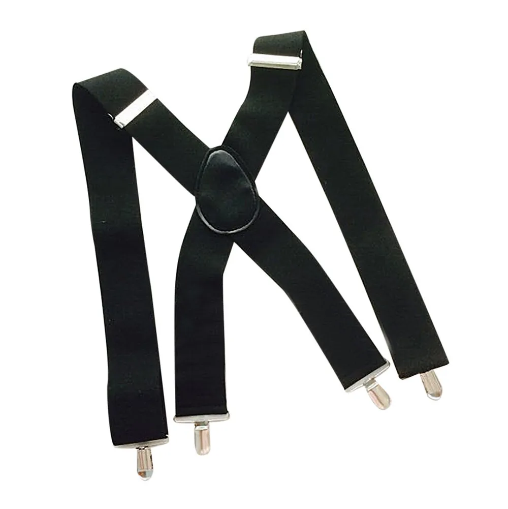 50 мм Широкие Мужские X-Back X shape сверхпрочные брюки Brace подтяжки с зажимами