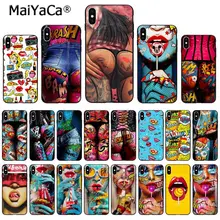 MaiYaCa Sexy olieverf bikini meisjes ass Luxe High-end telefoon Case voor iphone 11 pro 8 7 66S plus X 5S SE X XS XR XS MAX(China)