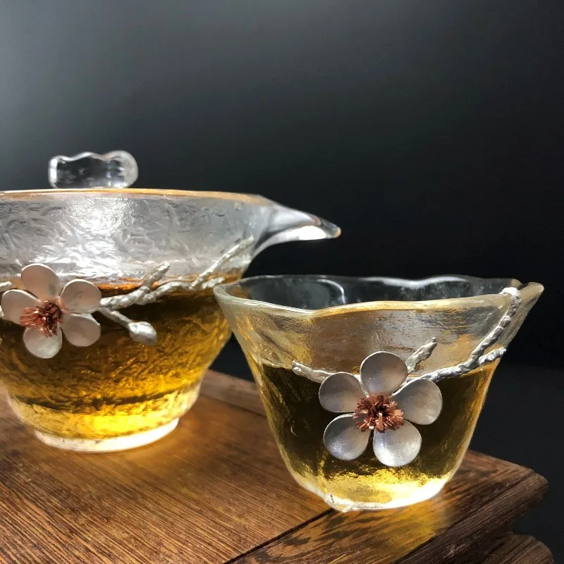 Креативная термостойкая прозрачная чайная чашка китайский чайный набор кунг-фу Мастер чашка маленькая чайная чаша ручной работы чайная посуда для напитков