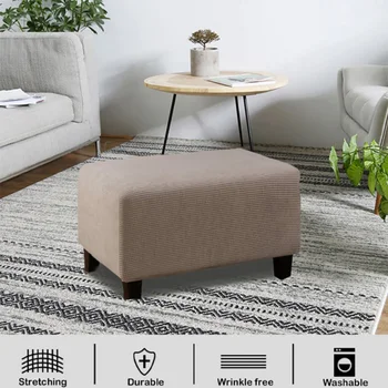

Pedal Cover Thickened Elastic Foldable Storage Stool Furniture Protection Sticker Soft Rectangular Sofa Cover