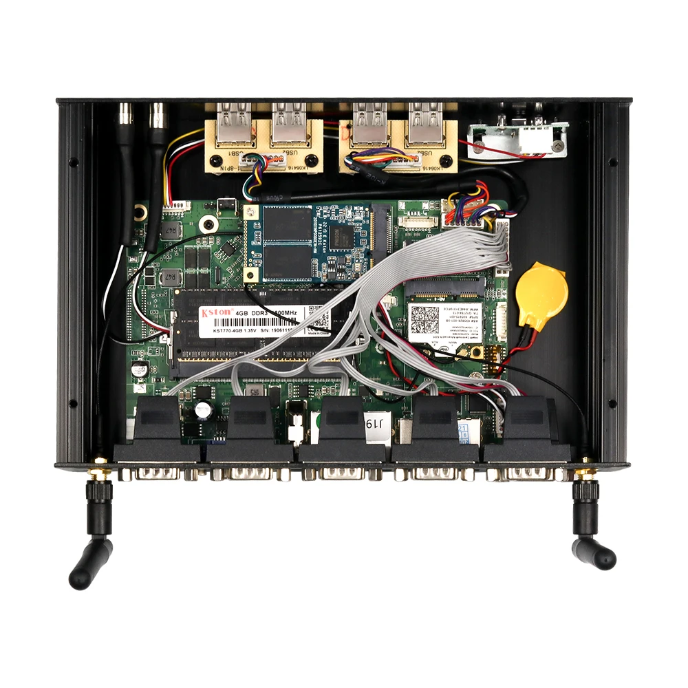 Безвентиляторный промышленный мини-ПК Intel Core i7 4500U i5 4200U Windows Linux 8 GB Оперативная память 120 GB SSD двойной Gigabit Ethernet 6* RS232/485 8* USB