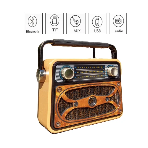 Цифровой FM радио многофункциональный MP3 плеер деревянный радиоприемник Ручка