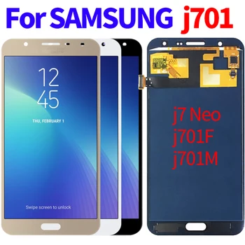 

10pcs/lot For Samsung Galaxy J7 neo J701 J701F J701M Display Touch Screen Digitize Assembly For Samsung J701 LCD Replacement
