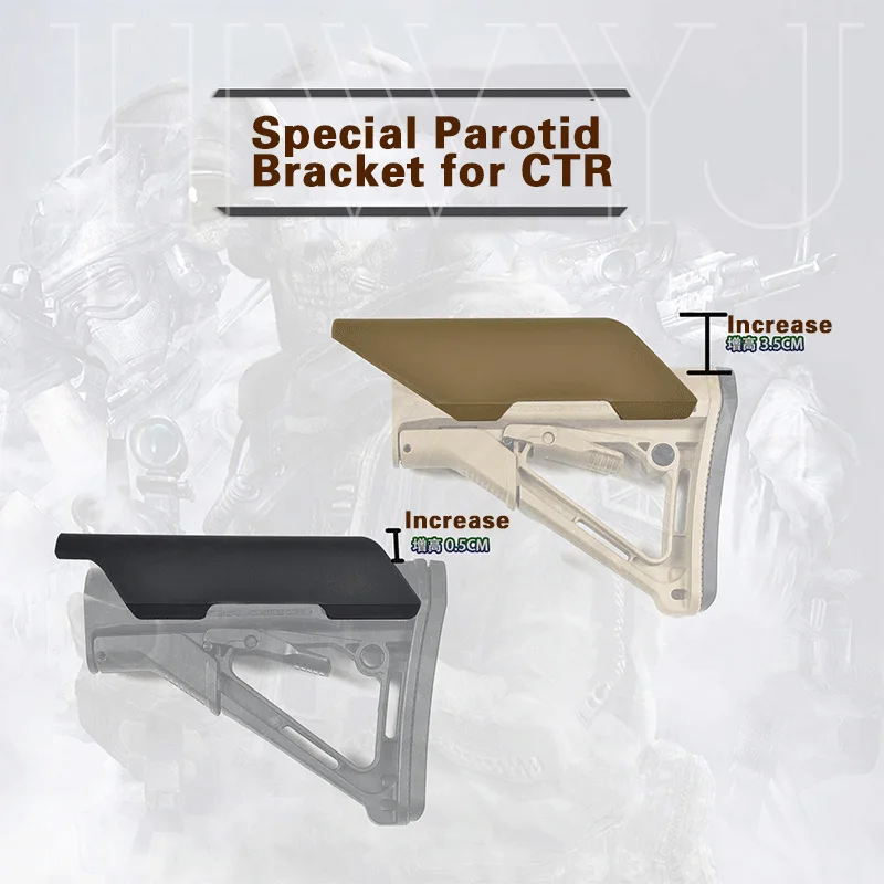

Hunting Airsoft CTR Cheek Riser Accessory Low Style For Non AR/M 4 Application