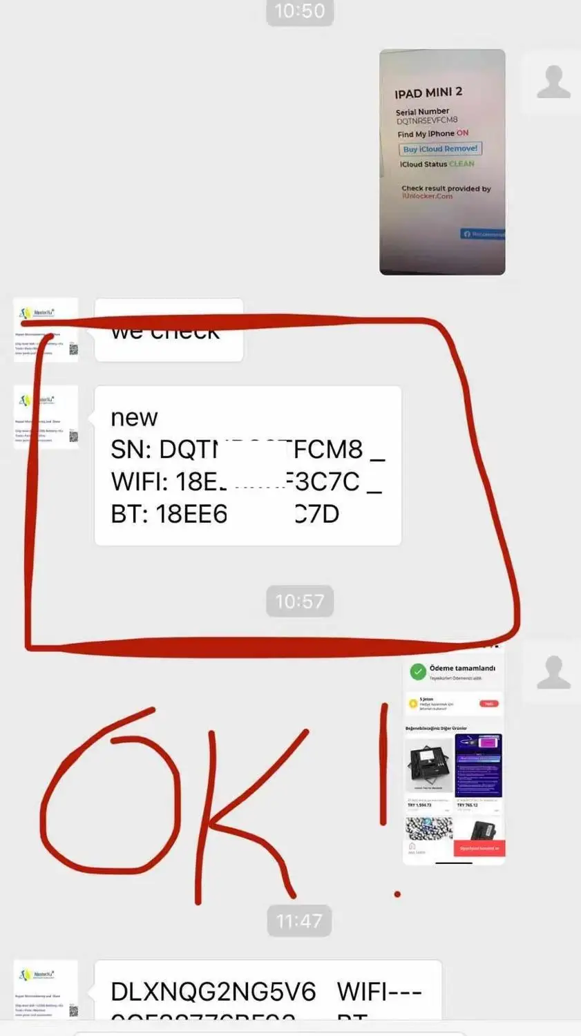 Разблокированный ipad SN A7 WiFi Bluetooth bt MAC для Air iPad mini 2 3 с процессором A1474 A1489 A1599 icloud