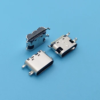 

50PCS Micro USB JACK Type-C 16pin Female Connector Port Charging Dock For Mobile Phone Digital Product