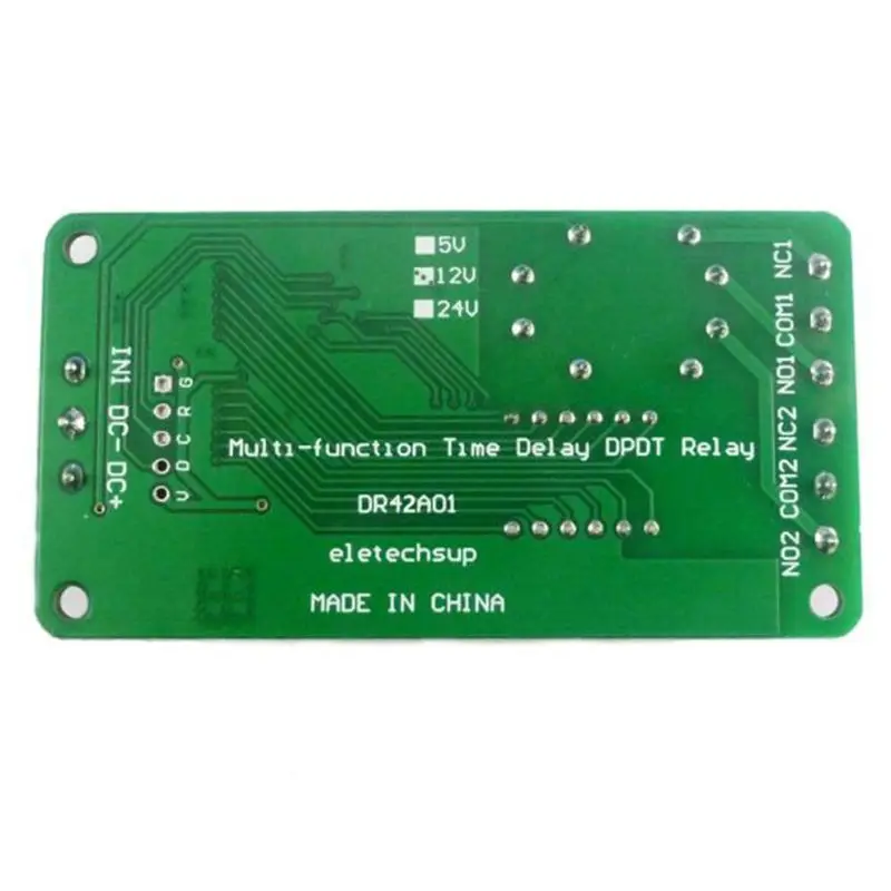 

12V Multifunction DR42A01 Timer DPDT Relay Module Double Pole Double Throw
